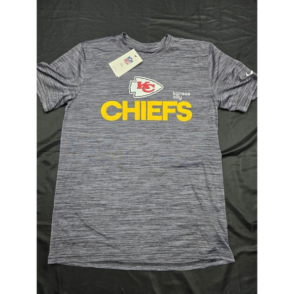 Nike Other - Nike Mens Kansas City Chiefs Sideline Velocity Dark Grey Tee Tshirt New Size M